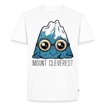 Mount Cleverest Everest Clever Schlau Intelligent - T-shirt Premium bio Homme - blanc - Devant - Nico (187cm)