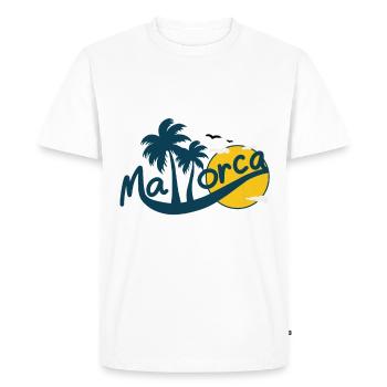 Majorque vacances Plage Malle Palma vacanciers Tour - T-shirt Premium bio Homme - blanc - Devant - Nico (187cm)