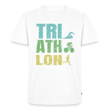 Triathlete Triathlon Athletes Endurance Sports Running - Men's Premium Organic T-Shirt - white - Front - Nico (187cm)