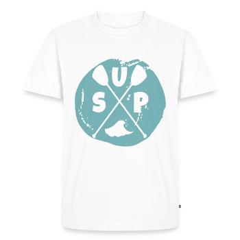 Sup Paddleboarding Stand Up Paddling Paddleboard - T-shirt Premium bio Homme - blanc - Devant - Nico (187cm)