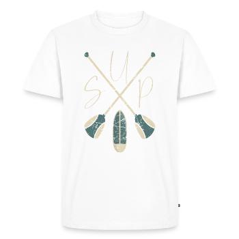Sup Paddleboarding Stand Up Paddling Paddleboard - T-shirt Premium bio Homme - blanc - Devant - Nico (187cm)