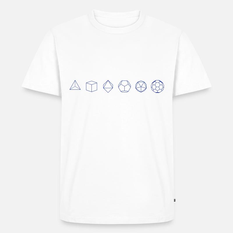 platonic bodies with fuller - Männer Premium Bio T-Shirt - Weiß