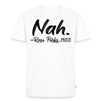 Nah Rosa Parks t shirt 1955 White - T-shirt Premium bio Homme - blanc - Devant - Nico (187cm)