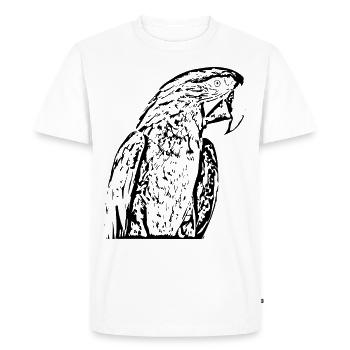Parrot Bird Black - Men's Premium Organic T-Shirt - white - Front - Nico (187cm)
