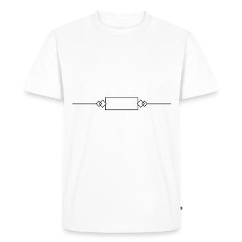ornement de trait vide de cadre - T-shirt Premium bio Homme - blanc - Devant - Nico (187cm)