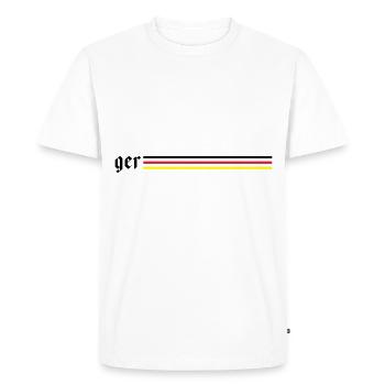 ger germany flag line - Men's Premium Organic T-Shirt - white - Front - Nico (187cm)