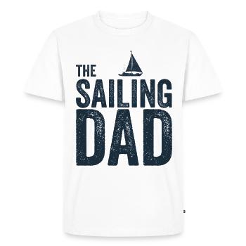 The Sailing Dad Funny Sailor Gift - Men's Premium Organic T-Shirt - white - Front - Nico (187cm)