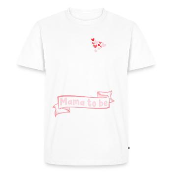Elephant mom becomes mom - Men's Premium Organic T-Shirt - white - Front - Nico (187cm)