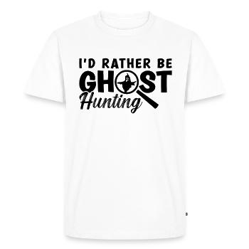 Ghost Hunter Paranormal Ghost Hunt Cool Gift - Men's Premium Organic T-Shirt - white - Front - Nico (187cm)