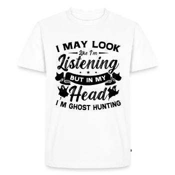 Ghost Hunter Paranormal Ghost Hunt Gift Idea - Men's Premium Organic T-Shirt - white - Front - Nico (187cm)
