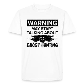 Ghost Hunter Paranormal Ghost Hunt Gift Idea - Men's Premium Organic T-Shirt - white - Front - Nico (187cm)