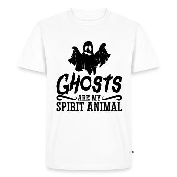 Ghost Hunter Ghost Hunt Horror Gift Idea - Men's Premium Organic T-Shirt - white - Front - Nico (187cm)