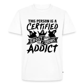 Ghost Hunter Creepy Ghost Hunt Gift Idea - Men's Premium Organic T-Shirt - white - Front - Nico (187cm)