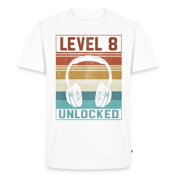 Gamer Boy 8ème anniversaire Gamer - T-shirt Premium bio Homme - blanc - Devant - Nico (187cm)