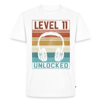 Gamer Boy 11ème anniversaire Gamer - T-shirt Premium bio Homme - blanc - Devant - Nico (187cm)