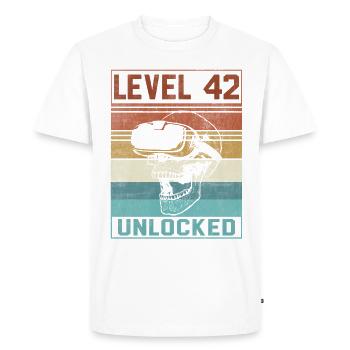 Joueur du 42e anniversaire - T-shirt Premium bio Homme - blanc - Devant - Nico (187cm)
