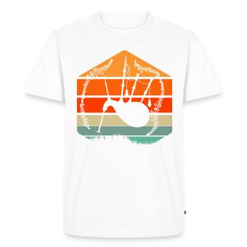 Cornemuse rétro Instrument de musique Cornemuse - T-shirt Premium bio Homme - blanc - Devant - Nico (187cm)