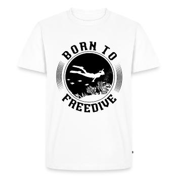Apnée Apnée Idée cadeau d’apnée - T-shirt Premium bio Homme - blanc - Devant - Nico (187cm)