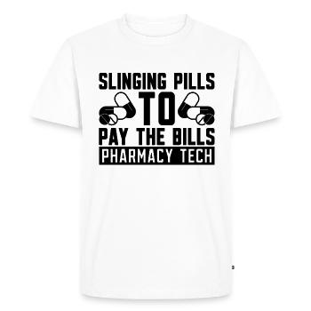 Technicien en pharmacie Idée cadeau de technicien en pharmacie - T-shirt Premium bio Homme - blanc - Devant - Nico (187cm)