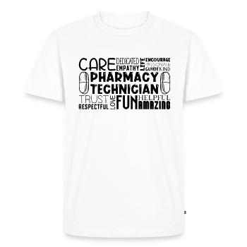 Technicien en pharmacie Technicien Idée cadeau cool - T-shirt Premium bio Homme - blanc - Devant - Nico (187cm)