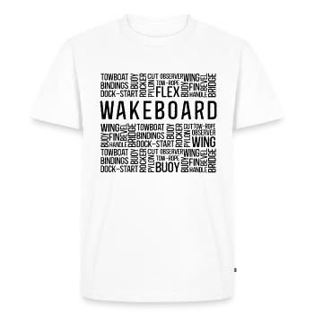 Wakeboard Wakeboarder Wakeboarding Idée Cadeau - T-shirt Premium bio Homme - blanc - Devant - Nico (187cm)