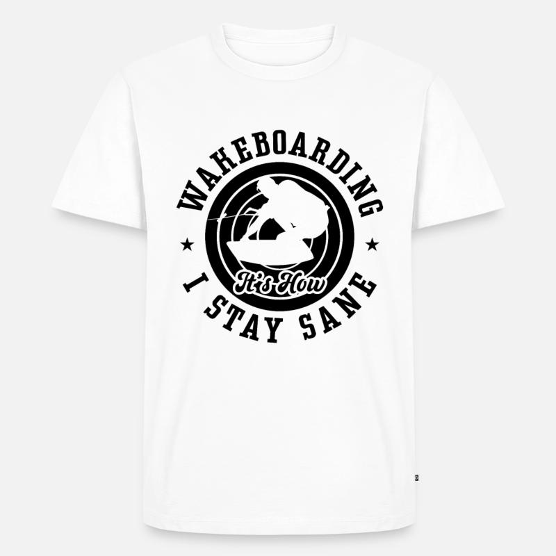 Wakeboard Wakeboarder Wakeboarden Geschenkidee - Männer Premium Bio T-Shirt - Weiß