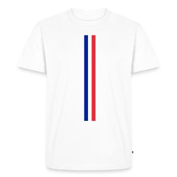 France Paris Tour Eiffel Français Flag Fun - T-shirt Premium bio Homme - blanc - Devant - Nico (187cm)