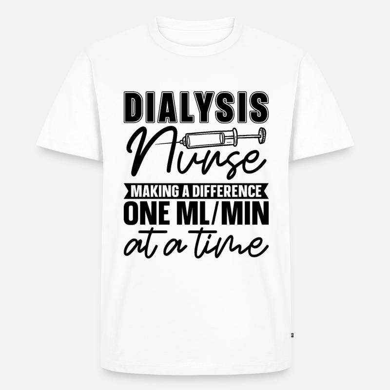 Dialyse Dialysetechniker Nephrologie Geschenkidee - Männer Premium Bio T-Shirt - Weiß