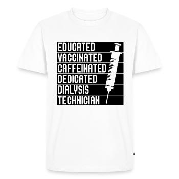 Technicien en dialyse Néphrologie Dialyse Idée cadeau - T-shirt Premium bio Homme - blanc - Devant - Nico (187cm)