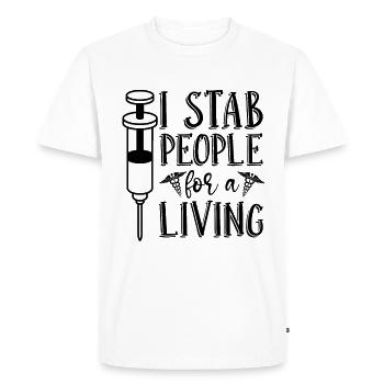 Néphrologie Dialyse Dialyse Technicien Idée Cadeau - T-shirt Premium bio Homme - blanc - Devant - Nico (187cm)