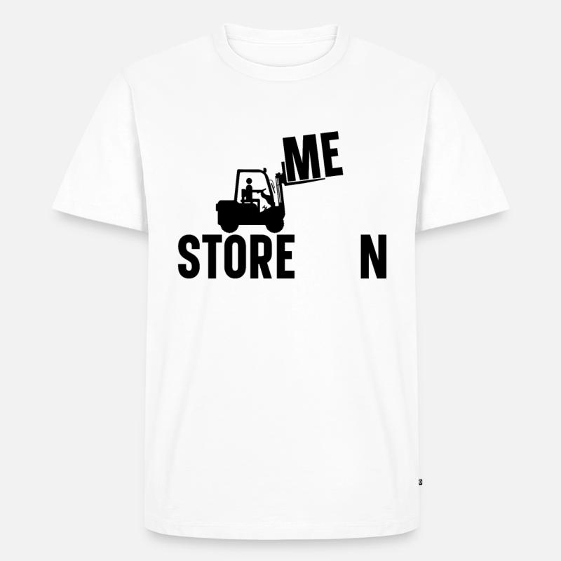 Staplerfahrer Gabelstapler Stapler Geschenkidee - Männer Premium Bio T-Shirt - Weiß