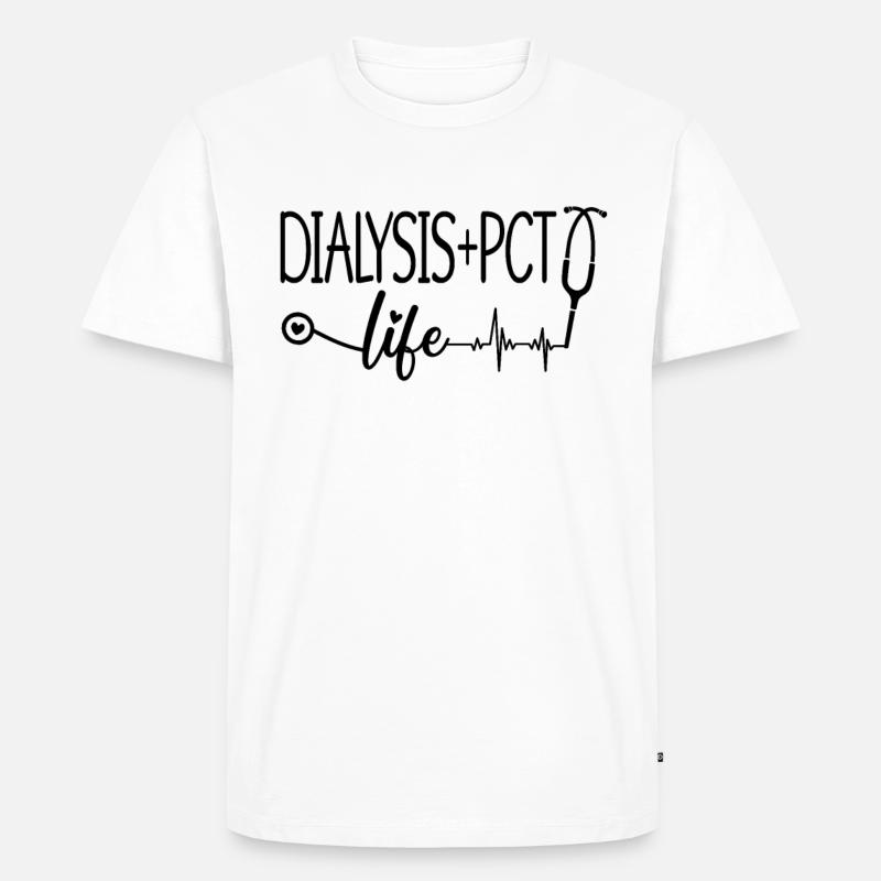 Dialyse Dialysetechniker Nephrologie Geschenkidee - Männer Premium Bio T-Shirt - Weiß