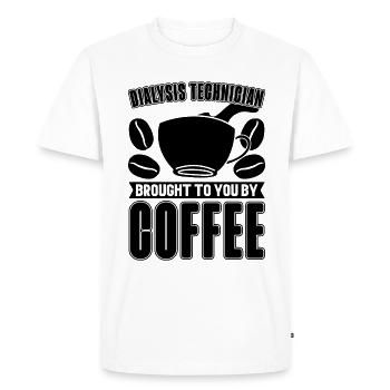 Technicien en dialyse Néphrologie Café Idée cadeau - T-shirt Premium bio Homme - blanc - Devant - Nico (187cm)