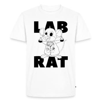Laboratory Technician Lab Rat Science Gift Idea - Men's Premium Organic T-Shirt - white - Front - Nico (187cm)