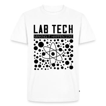 Laboratory Technician Lab Tech Science Gift Idea - Men's Premium Organic T-Shirt - white - Front - Nico (187cm)