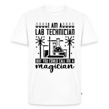 Technicien de laboratoire Biologie Science Idée cadeau - T-shirt Premium bio Homme - blanc - Devant - Nico (187cm)