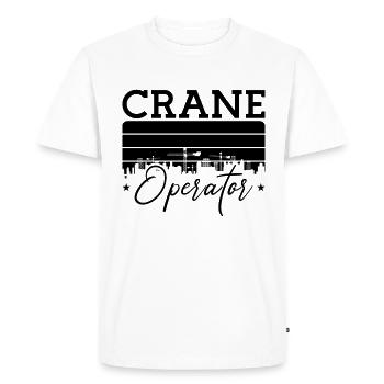 Grutier Ouvrier de la construction Travail Grue Idée cadeau - T-shirt Premium bio Homme - blanc - Devant - Nico (187cm)