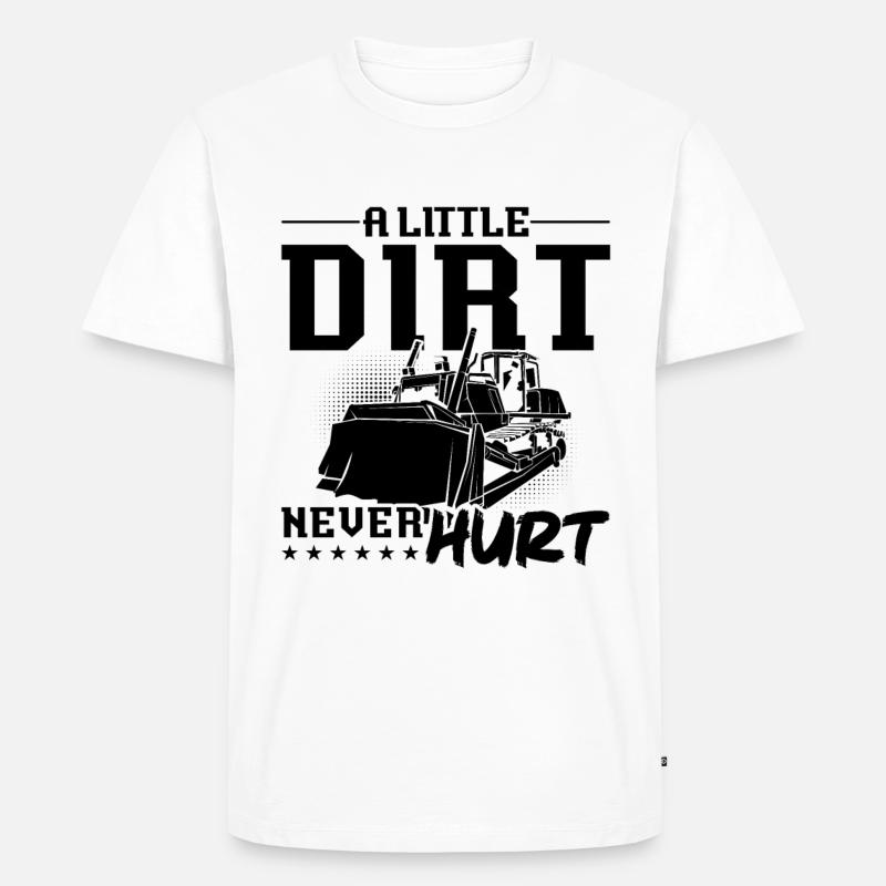 Bagger Raupe Bauarbeiter Bulldozer Geschenkidee - Männer Premium Bio T-Shirt - Weiß