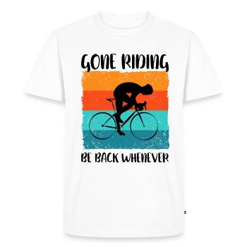 Cycling Road Bike Bicycle Gravel Time Trial Bike - Men's Premium Organic T-Shirt - white - Front - Nico (187cm)
