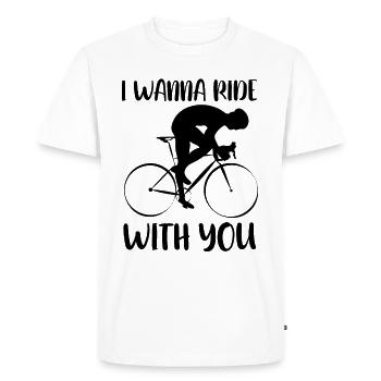Cycling Road Bike Bicycle Gravel Time Trial Bike - Men's Premium Organic T-Shirt - white - Front - Nico (187cm)
