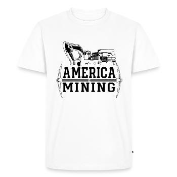 America Mining Mining Trucker Mine Coal Mine Truck - Men's Premium Organic T-Shirt - white - Front - Nico (187cm)