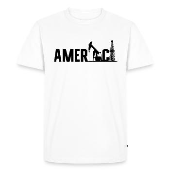 Amerika Oil Rig Oilfield Worker Roughneck Arbeiter - T-shirt Premium bio Homme - blanc - Devant - Nico (187cm)