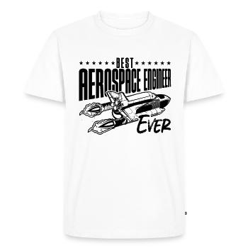 Engineering Space Best Aerospace Engineer Ever - Men's Premium Organic T-Shirt - white - Front - Nico (187cm)