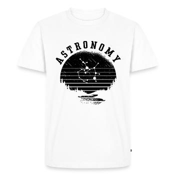 Astronomy Lovers Space Stars Universe Moon Planet - Men's Premium Organic T-Shirt - white - Front - Nico (187cm)