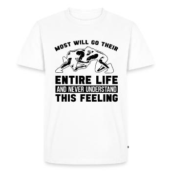 La plupart iront attraper catcheur lutteur grappling - T-shirt Premium bio Homme - blanc - Devant - Nico (187cm)