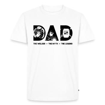 Dad The Welder The Myth Weld Metal Iron Welding - Men's Premium Organic T-Shirt - white - Front - Nico (187cm)