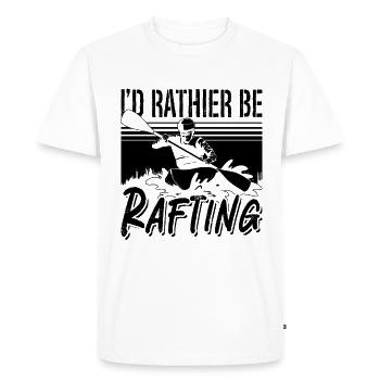 Je préfère faire du rafting Paddle Kayak Canoë Paddle - T-shirt Premium bio Homme - blanc - Devant - Nico (187cm)