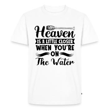 Rafting Heaven Is A Little Closer Canoe Paddling - Men's Premium Organic T-Shirt - white - Front - Nico (187cm)