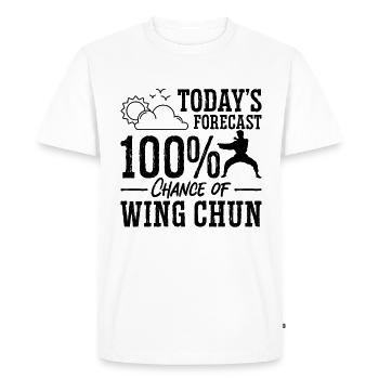 Prévisions d’aujourd’hui Wing Chun Kung Fu Fight Fighter - T-shirt Premium bio Homme - blanc - Devant - Nico (187cm)