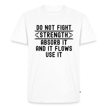 Ne combattez pas la force Wing Chun Fighter Kung Fu - T-shirt Premium bio Homme - blanc - Devant - Nico (187cm)